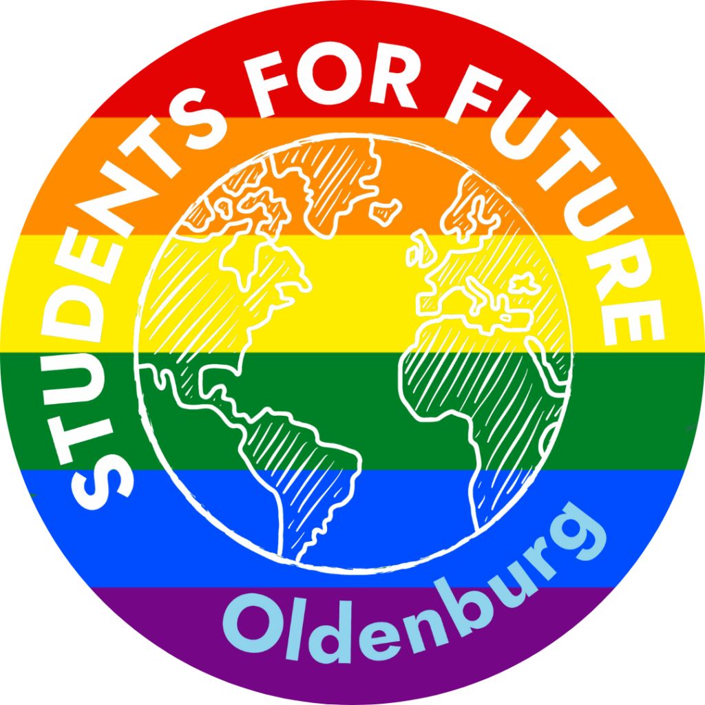 Logo der Students for Future Oldenburg in Regenbogenfarben