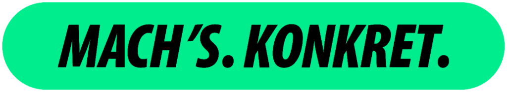 Gestaltungselement "Mach´s. Konkret."